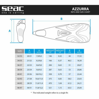 Aletas de Snorkel Seac Azzurra  Agua