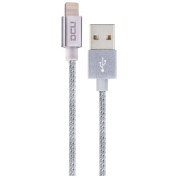 Cable Cargador USB Lightning  iPhone DCU 34101205 Plateado 1 m