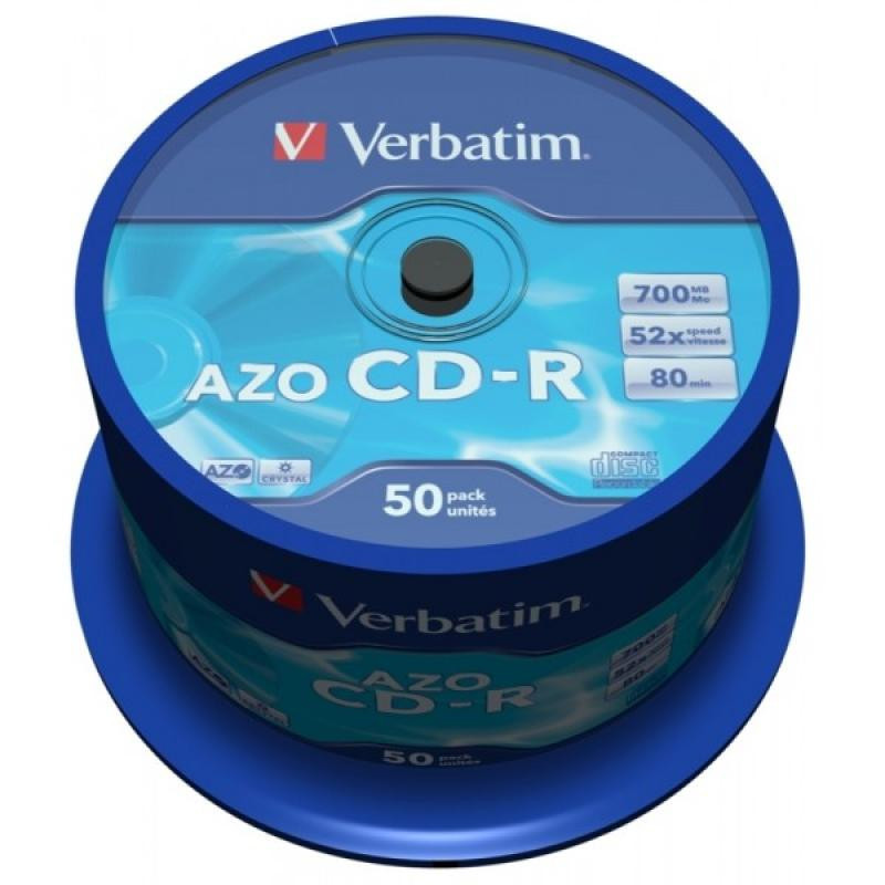 CD-R 80 Verbatim 52x DLP AZO 50er Cakebox 43343 