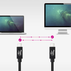 Câble USB-C NANOCABLE Noir 1 m