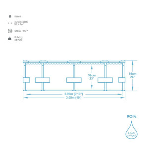 Piscina Desmontable Bestway Steel Pro 305 x 66 cm