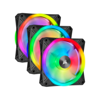 Corsair iCUE QL120 RGB 120mm PWM pack 3 ventilateurs avec Lighting Node CO-9050098-WW. 