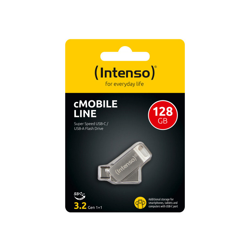 Intenso cMobile Line 128GB USB Flash Drive 3.2 Gen 1 Silver 3536491 