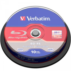 BD-RE 25GB Verbatim 2x 10er Cakebox 43694 