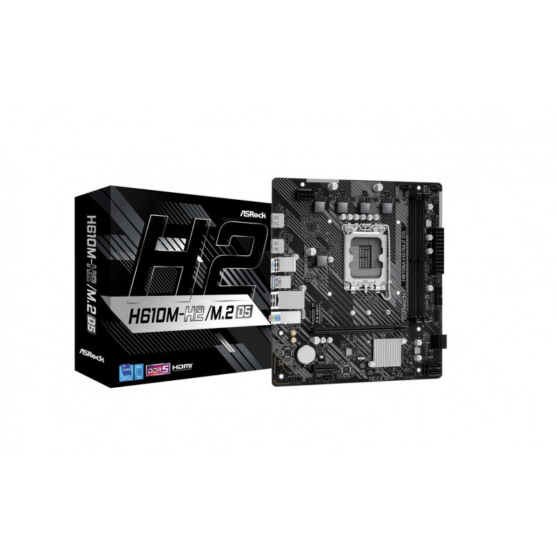 ASRock H610M-H2/M.2 D5 Intel Motherboard 90-MXBML0-A0UAYZ 