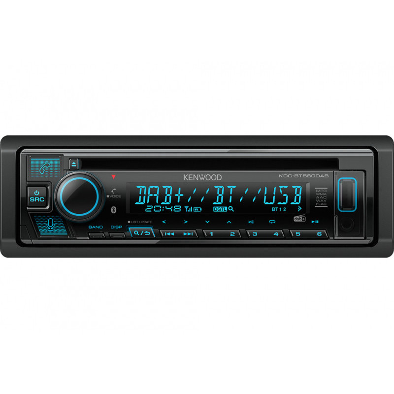 Kenwood Autoradio numérique CD/USB DAB+. Bluetooth et Alexa KDC-BT560DAB 