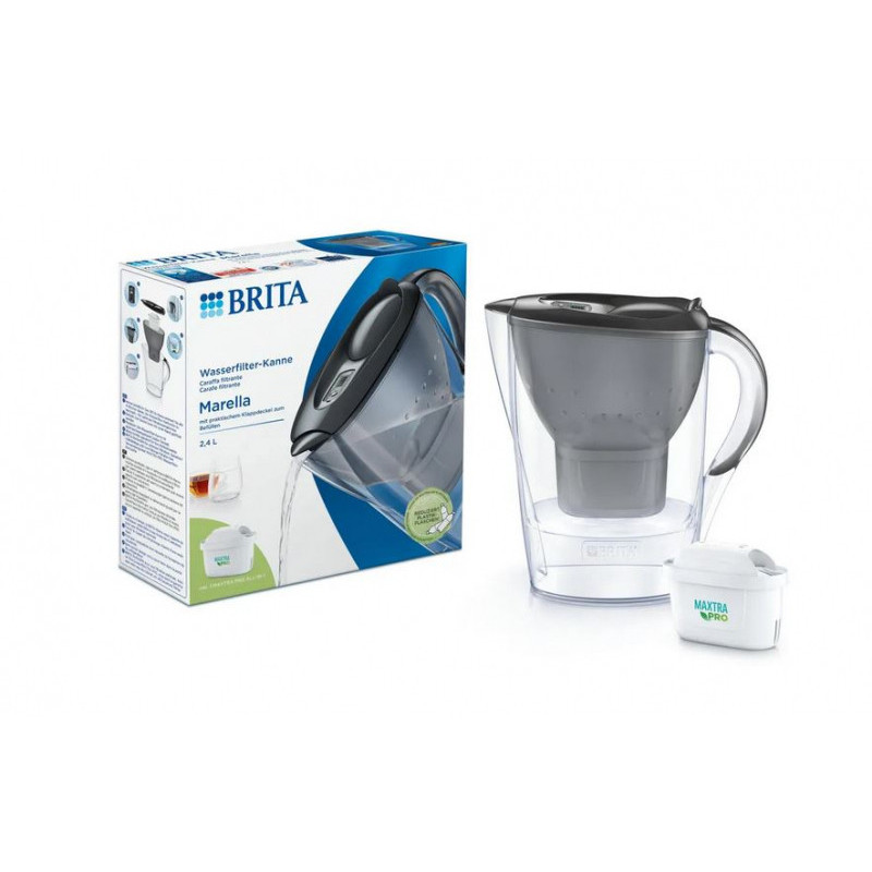 BRITA Carafe filtrante Marella Graphite + 1 cartouche Maxtra Pro 125257 