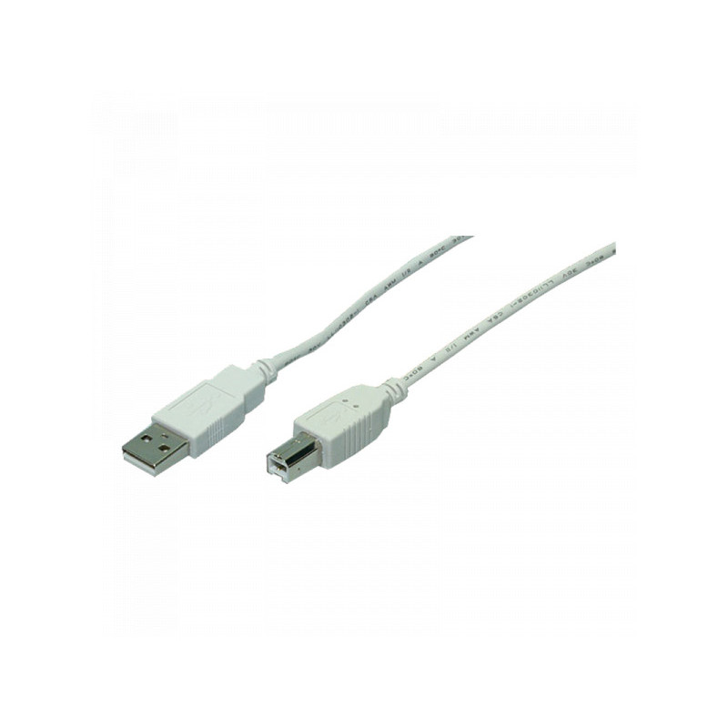 LogiLink cable USB 2.0 connection A->B 2x gray plugs 5 m CU0009 