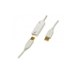 LogiLink USB 2.0 Cable USB-A/M to USB-A/F Amplifier White 12m UA0092 