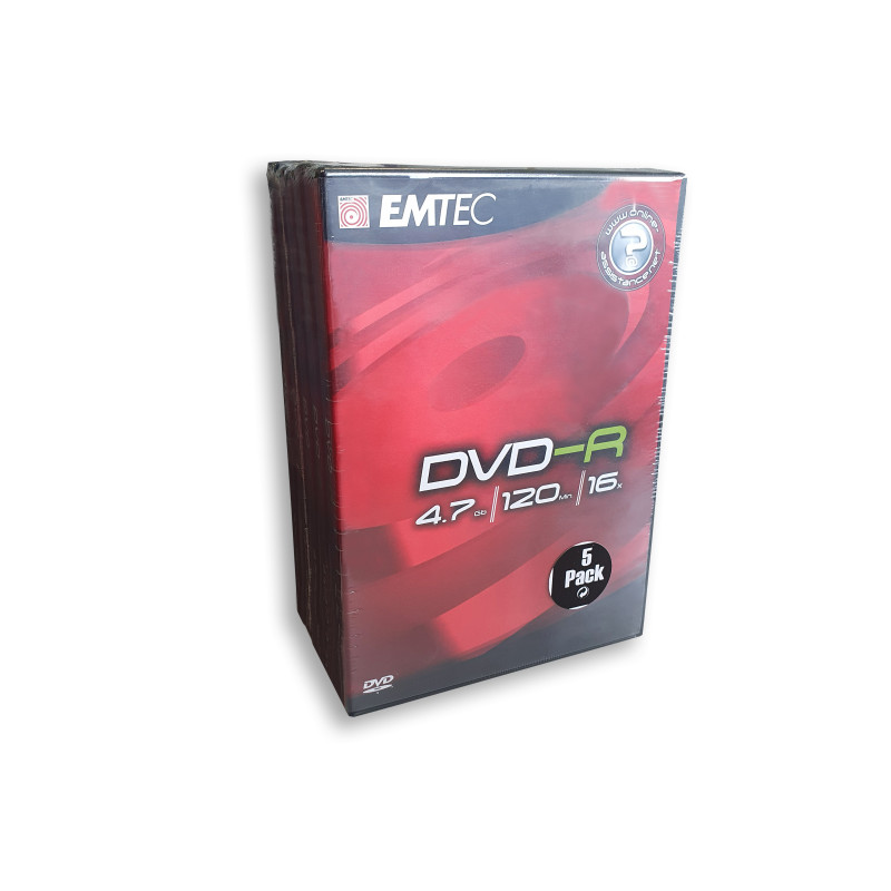 EMTEC DVD-R 4.7GB 16x - 5 Pack DVD-Box