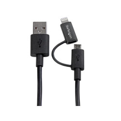 STARTECH Apple Lightning Micro USB auf USB Kabel iPhone iPad 1m LTUB1MBK