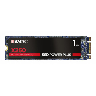 Emtec SSD interne X250 1TB M.2 SATA III 3D NAND 520MB/sec ECSSD1TX250