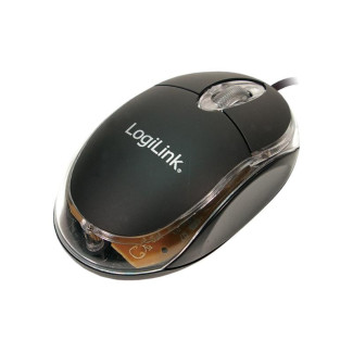 Mini souris optique USB avec LED LogiLink noir (ID0010)