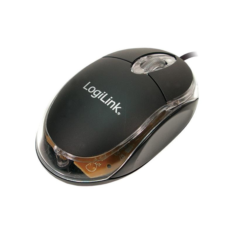 Mini souris optique USB avec LED LogiLink noir (ID0010)