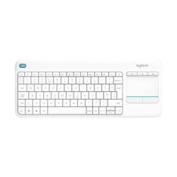 Logitech Clavier QWERTY sans fil Touch Keyboard K400 Plus Blanc -920-007128