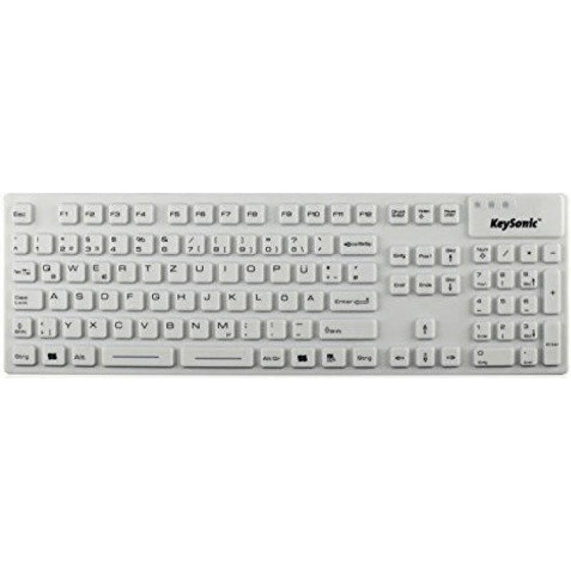 Keysonic KSK-8030IN clavier QWERTZ industriel 105T blanc BULK 28063 