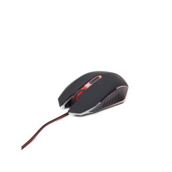 Gembird souris USB 2400 DPI Ambidextre Noir Rouge MUSG-001-R