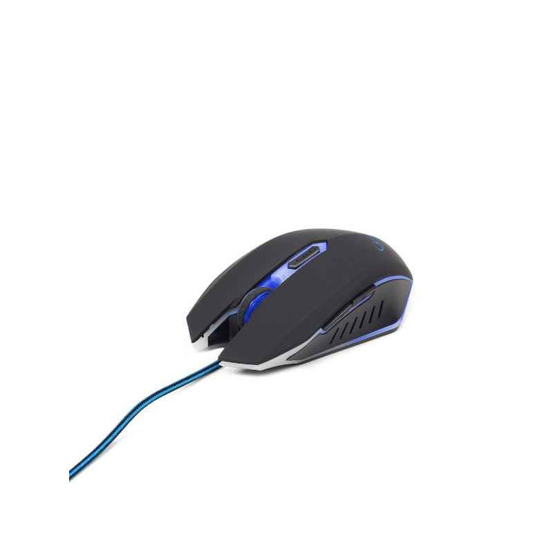 Gembird souris USB 2400 DPI Ambidextre Noir Bleu MUSG-001-B