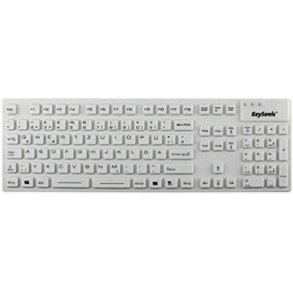 Keysonic KSK-8030IN clavier QWERTZ industriel 105T blanc BULK 28063