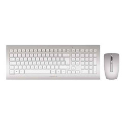 Cherry DW 8000 RF clavier sans fil QWERTZ Allemand Argent-Blanc JD-0310DE