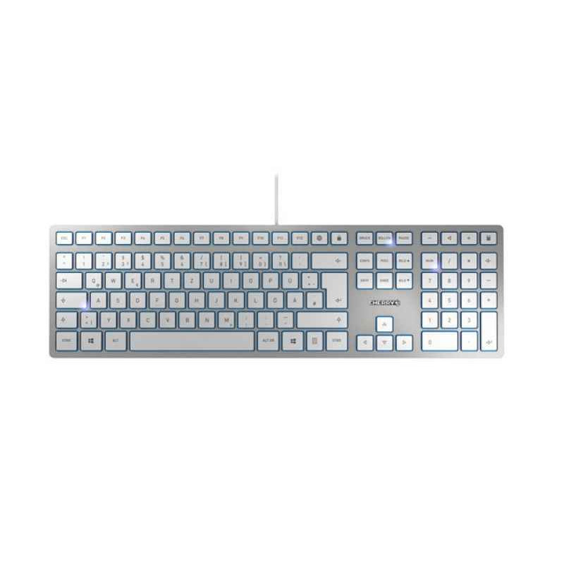 Cherry KC 6000 SLIM USB QWERTZ Allemand Argent JK-1600DE-1