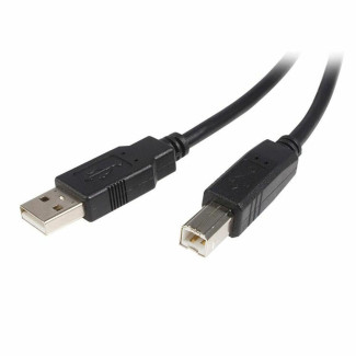 Cavo USB A con USB B Startech USB2HAB3M            Nero