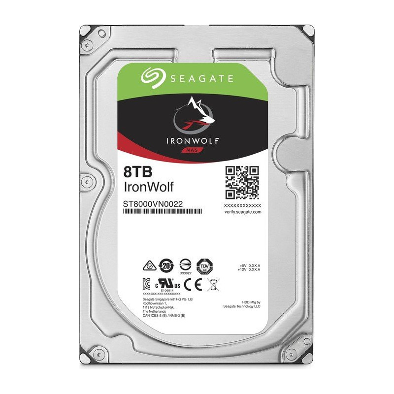 Seagate Disque dur Interne 8TB IronWolf 7200RPM 256MB ST8000VN004