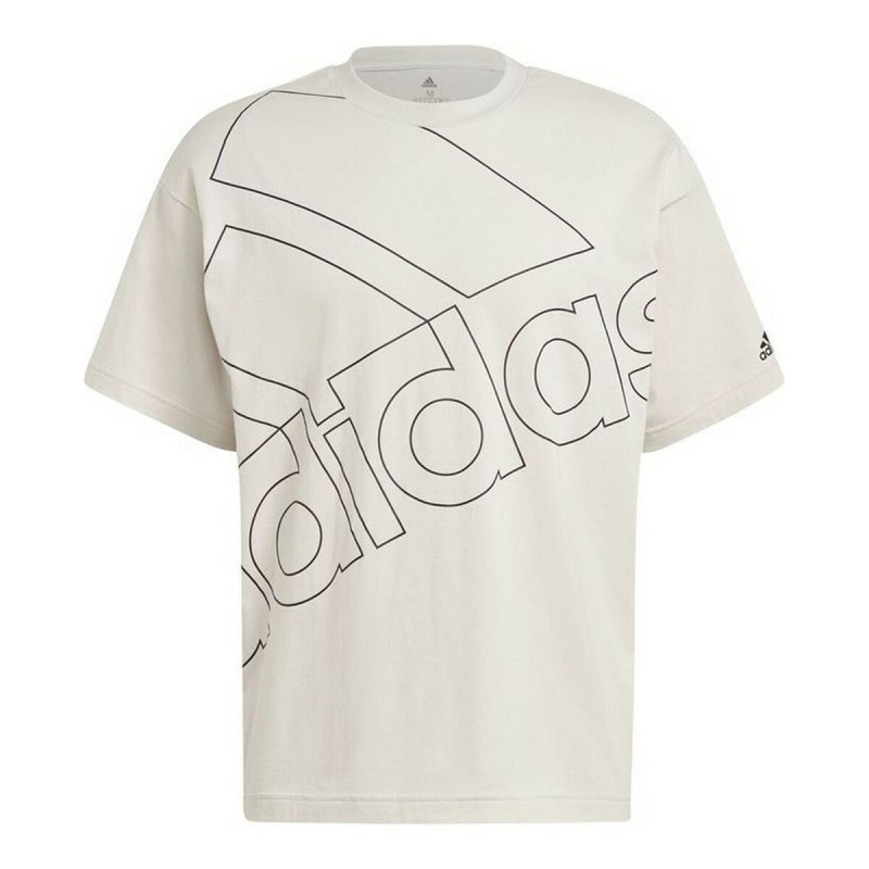 Herren Kurzarm-T-Shirt Adidas Giant Logo Beige