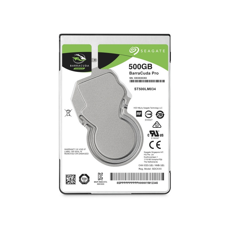 Seagate Disque dur interne BarraCuda Pro HDD 2.5 500GB Sata 128MB (D) ST500LM034 