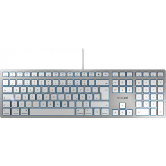 Cherry KC 6000 SLIM FOR MAC - Standard - USB - QWERTZ - Argent JK-1610DE-1