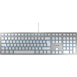 Cherry KC 6000 SLIM FOR MAC - Standard - USB - QWERTZ - Argent JK-1610DE-1