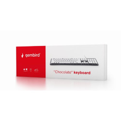 Gembird Clavier « Chocolate ». USB. disposition US. noir - KB-CH-01