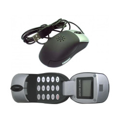 Gembird Souris optique avec fonction téléphone VoIP et écran LCD - SKY-M1