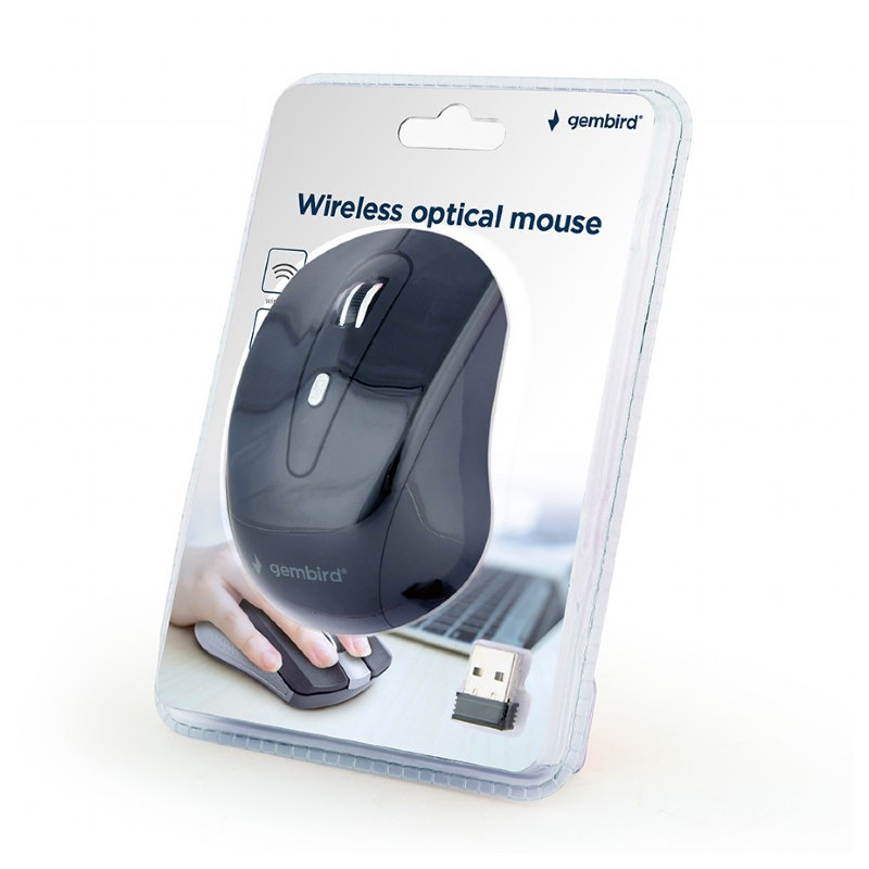 Gembird Souris optique sans fil à 6 boutons. noir - MUSW-6B-01