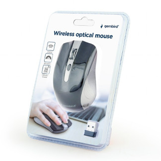 Gembird Souris optique sans fil. gris spatial/noir - MUSW-4B-04-GB