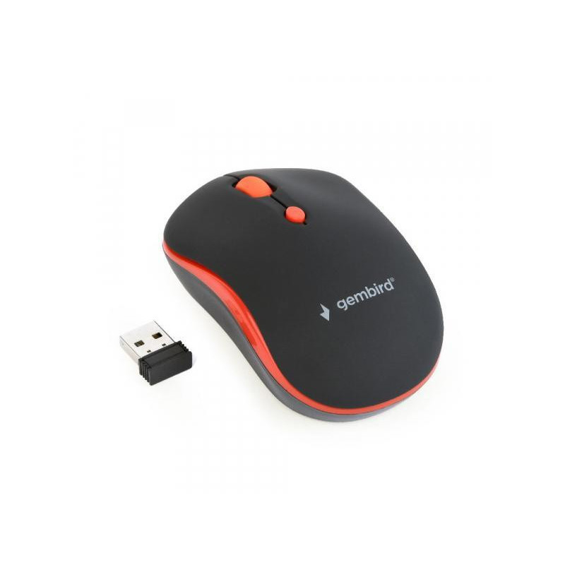 Gembird Souris optique sans fil. noir/rouge - MUSW-4B-03-R