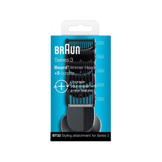 Braun Tête de tondeuse à barbe de rechange + 5 peignes BT32