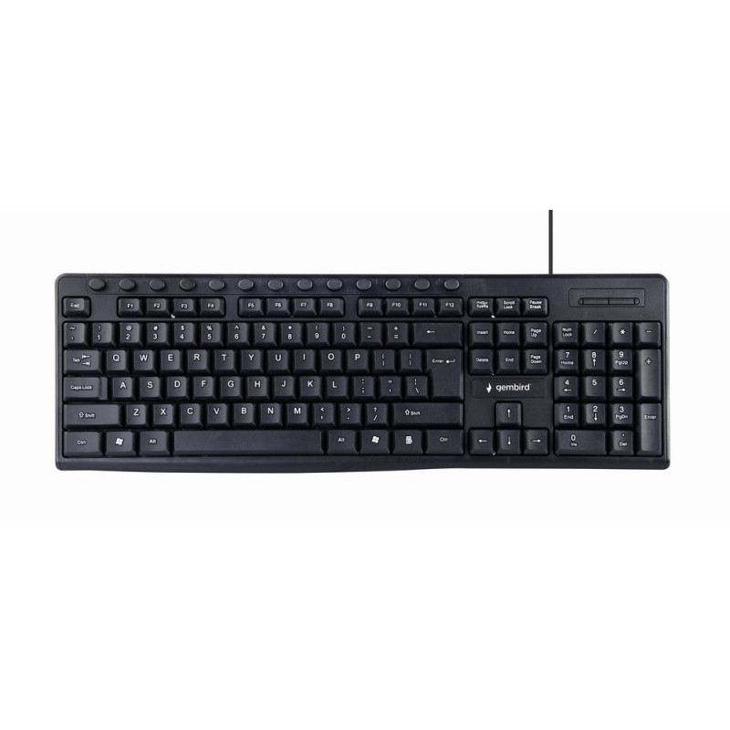 Multimedia-Tastatur. USB. US-Layout. schwarz - KB-UM-107-DE