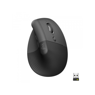 Logitech Maus LIFT. Wireless. Bolt. Bluetooth. grafit - Vertical Ergo