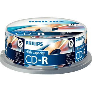 Philips CD-R  800Mo 25 pièces - Spindel Multi Speed CR8D8NB25/00 