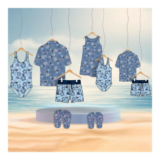 Maillot de bain enfant Stitch Bleu clair