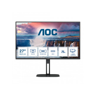 AOC 68.6cm (27) 1609 HDMI+USB-C IPS Black Spk. - 27V5CE/BK