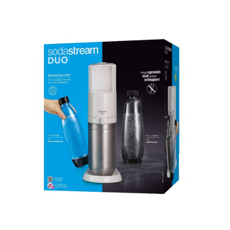 SodaStream Soda Maker DUO blanc comprenant 1 bouteille en verre et 1 bouteille en PET 1016812490