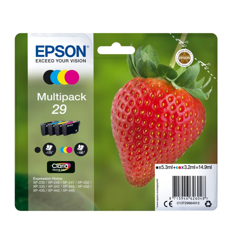 Epson Tinte Erdbeere Multipack 4er-Pack C13T29864012 | Epson - C13T29864012 