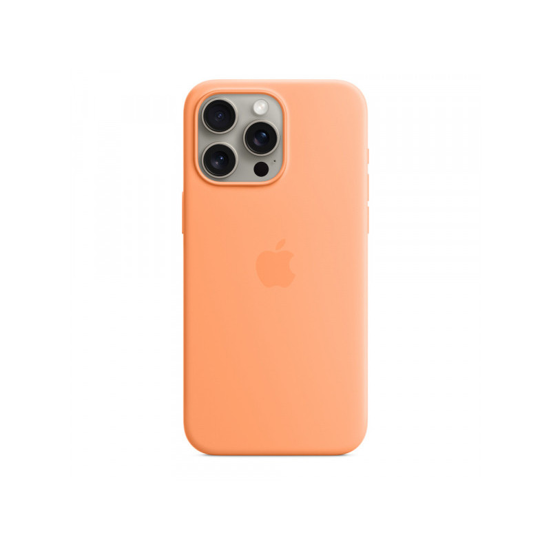 Apple iPhone 15 Pro Max Silicone Case with MagSafe Orange Sorbet MT1W3ZM/A