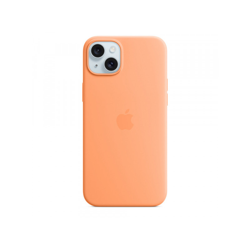 Apple iPhone 15 Plus Silicone Case with MagSafe Orange Sorbet MT173ZM/A