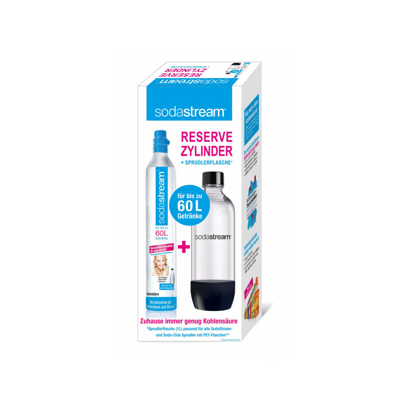 SodaStream Reserve Zylinder 60L + Spudlerflasche 1L 1053000490