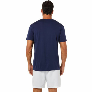 Herren Kurzarm-T-Shirt Asics Court Blau