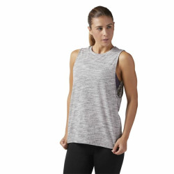 Camiseta de Tirantes Mujer Reebok Marble Muscle Gris claro