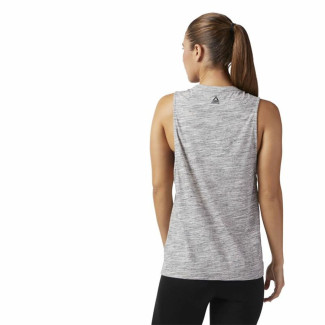 Camiseta de Tirantes Mujer Reebok Marble Muscle Gris claro